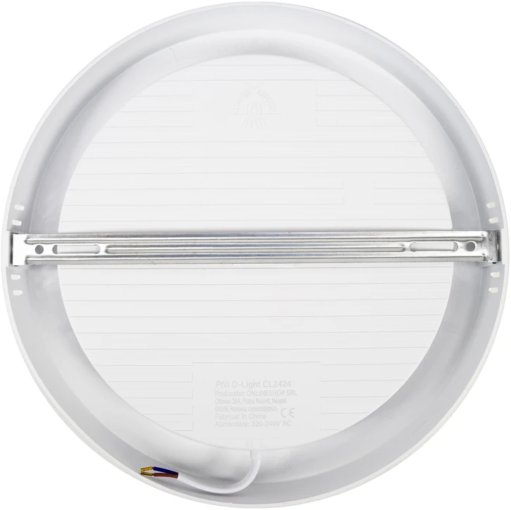 PNI D-Light CL2424 24W LED lubinis šviestuvas, apvalus 29 cm, 2700K, 230V maitinimo šaltinis, 2640 lm, šilta balta spalva