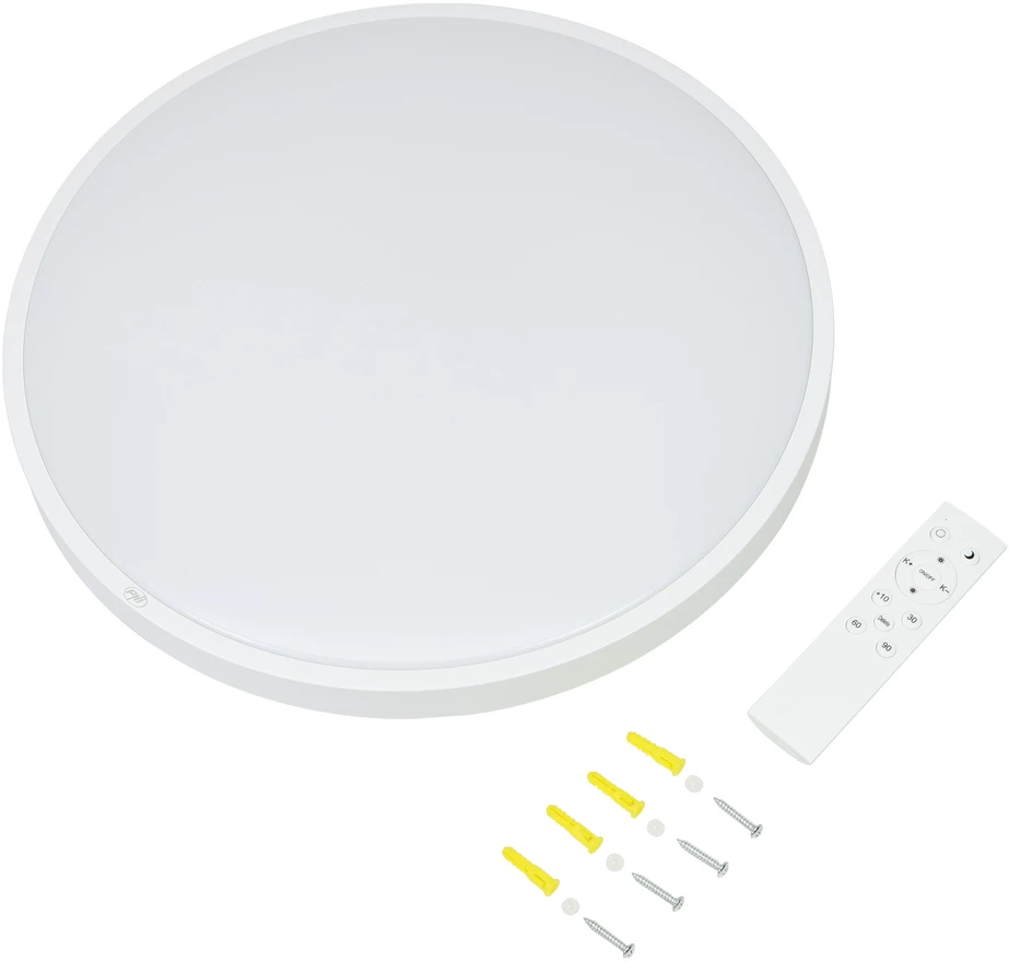 PNI D-Light CL2436D 36W LED lubinis šviestuvas, reguliuojamas, su nuotolinio valdymo pulteliu, apvalus 41 cm, 3000K-6500K, 230V maitinimo šaltinis, 3600 lm, baltas