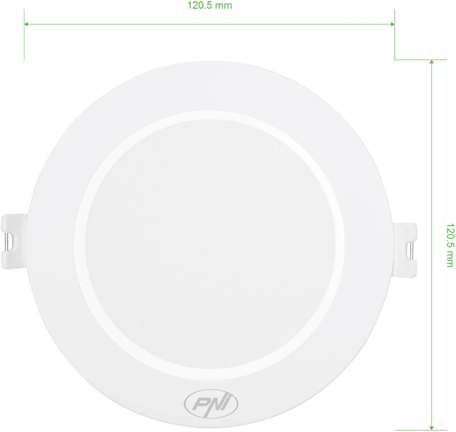 PNI D-Light CL2506 6W LED prožektorius, įleidžiamas, apvalus 120 cm, 6400K, 230V maitinimo šaltinis, 660 lm, šaltai balta spalva