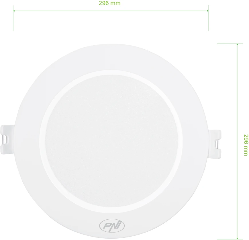 PNI D-Light CL2524 24W LED prožektorius, įleidžiamas, apvalus 29 cm, 6400K, 230V maitinimo šaltinis, 2640 lm, šaltai balta spalva