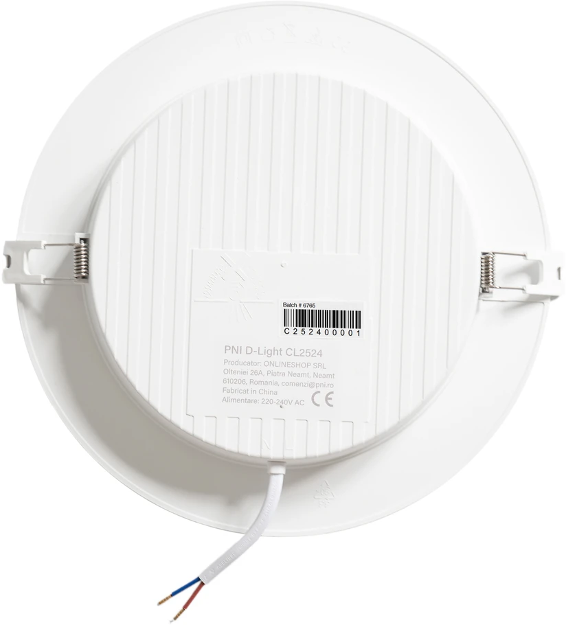 PNI D-Light CL2524 24W LED prožektorius, įleidžiamas, apvalus 29 cm, 6400K, 230V maitinimo šaltinis, 2640 lm, šaltai balta spalva