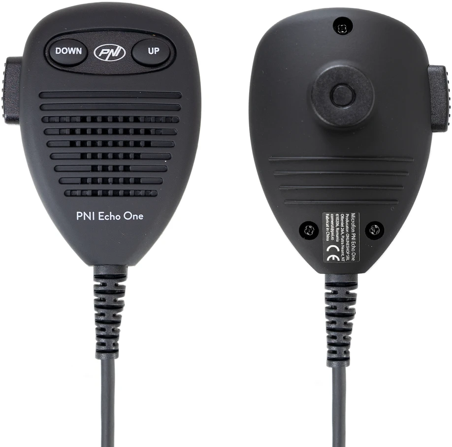 PNI Echo One mikrofonas, skirtas PNI HP 6500 ir PNI HP 7120, su aido režimu ir programuojamu „roger beep“ signalu