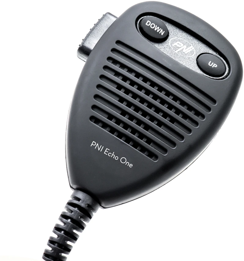 PNI Echo One mikrofonas, skirtas PNI HP 6500 ir PNI HP 7120, su aido režimu ir programuojamu „roger beep“ signalu