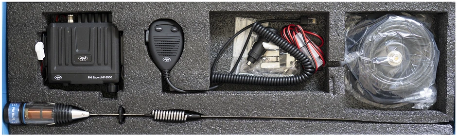 PNI Escort HP 6500 ASQ CB radijo stoties komplektas + PNI ML70 CB antena su pridedamu magnetu