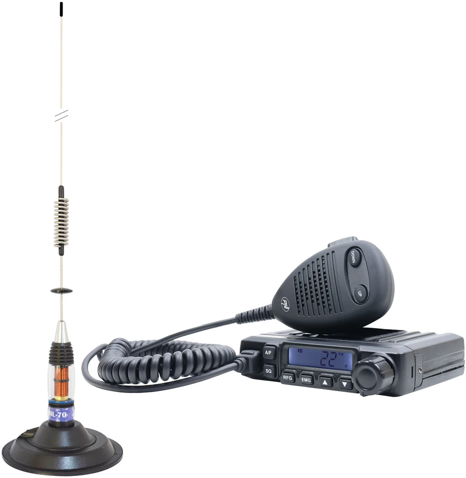 PNI Escort HP 6500 ASQ CB radijo stoties komplektas + PNI ML70 CB antena su pridedamu magnetu