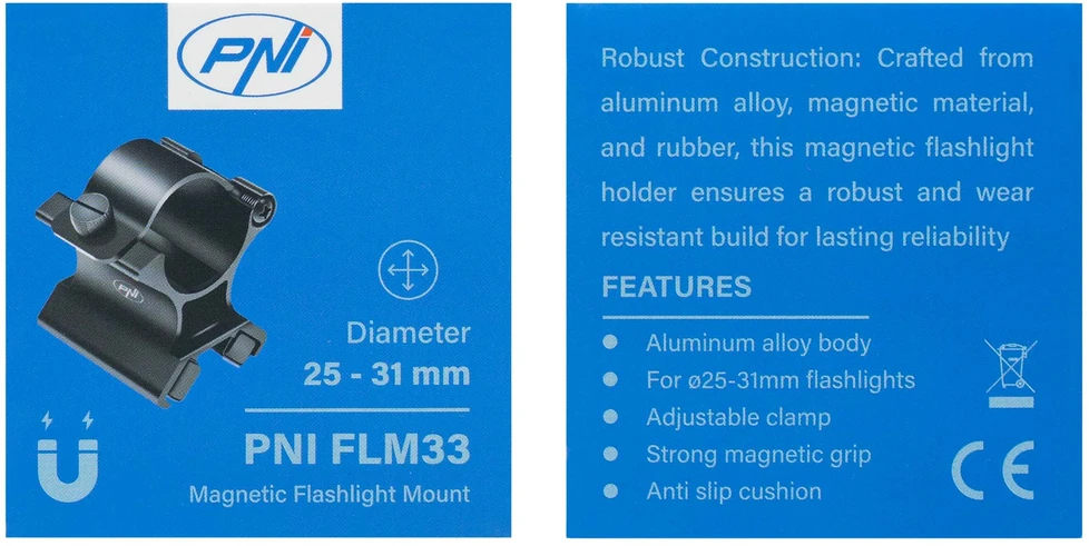 PNI FLM33 magnetinis tvirtinimo laikiklis žibintuvėliams