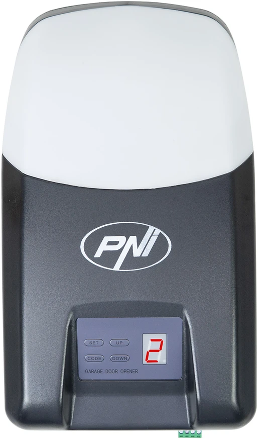 PNI garažo vartų automatikos komplektas AGD1200, 1200N jėga, skirtas sekcijiniams garažo vartams iki 17 kv.m