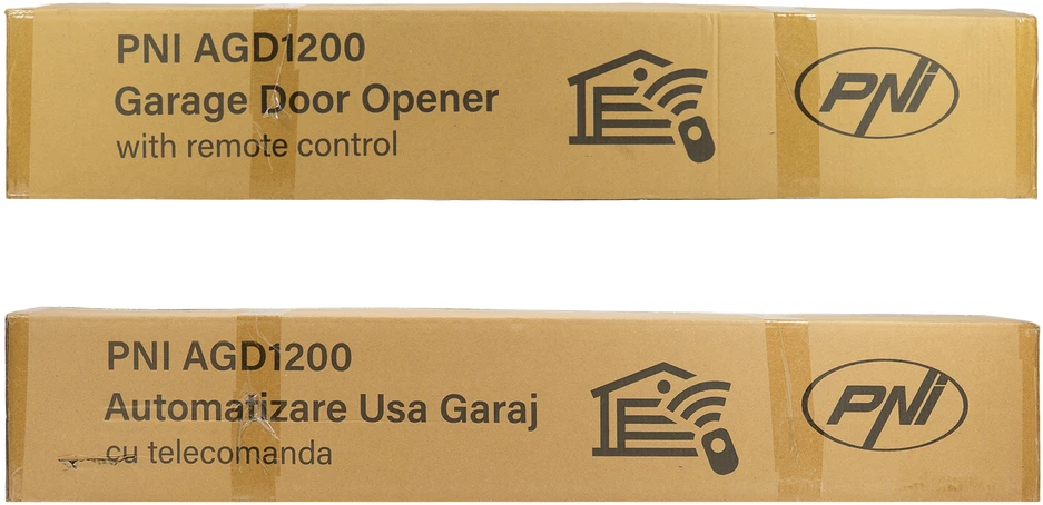 PNI garažo vartų automatikos komplektas AGD1200, 1200N jėga, skirtas sekcijiniams garažo vartams iki 17 kv.m