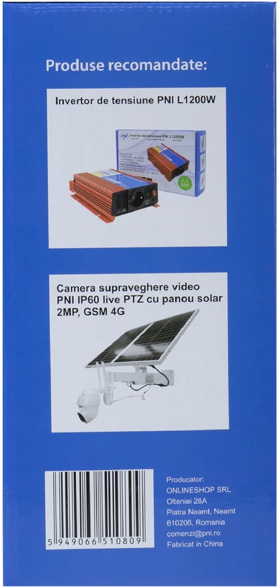 PNI GreenHouse H01 30W saulės fotovoltinė sistema su 12V / 7Ah akumuliatoriumi, USB / radiju / MP3, 2 LED lemputėmis
