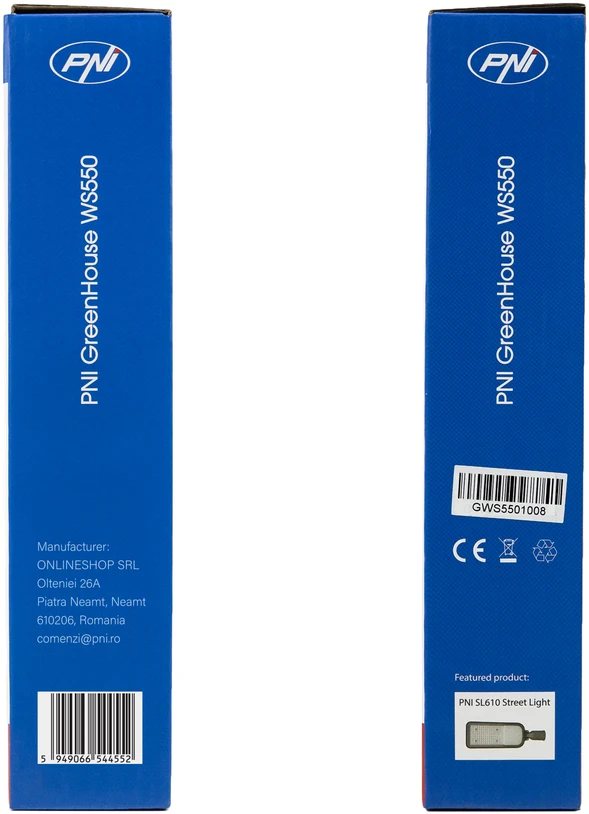 PNI GreenHouse LED prožektorius WS550NP 50W 230V maitinimo šaltinis, reguliuojama spalvų temperatūra (3000K, 4000K, 6500K), reguliuojamas šviesos intensyvumas