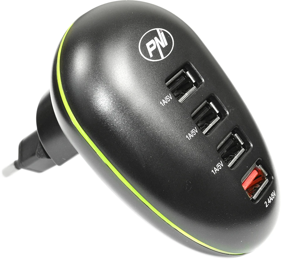 PNI HC41 USB įkroviklis telefonams, planšetiniams kompiuteriams, fotoaparatams