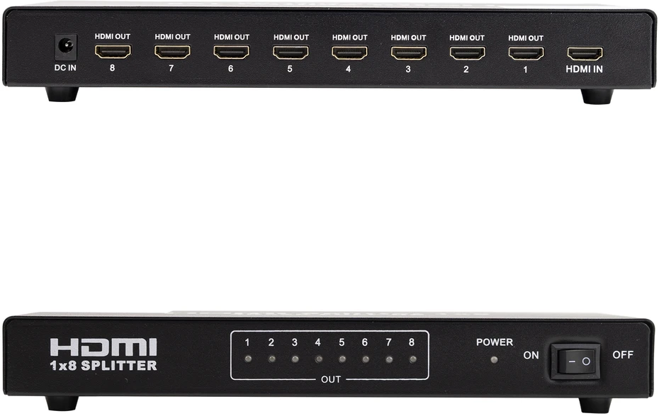 PNI HDMI 1.4 Premium 4Kx2K skirstytuvas su 8 HDCP prievadais