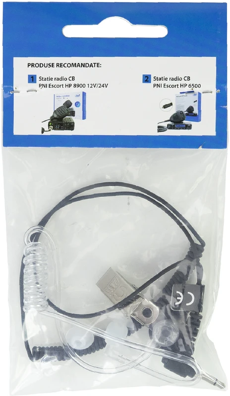 PNI HF11 ausinės su 1 kontaktų 3.5 mm jungtimi, skirtos visoms CB Midland, Albrecht, TTi, PNI radijo stotelėms