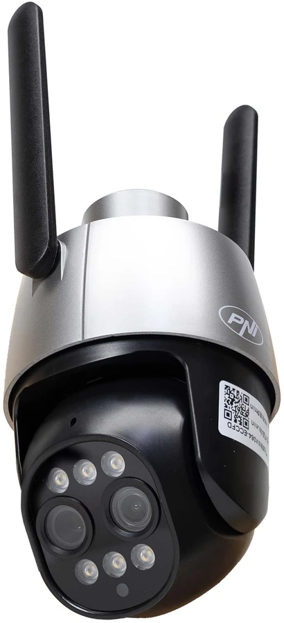 PNI House IP574 vaizdo stebėjimo kamera su „Wi-Fi“, PTZ, dvigubu objektyvu 4MP + 4MP, 10X optiniu priartinimu, IP65