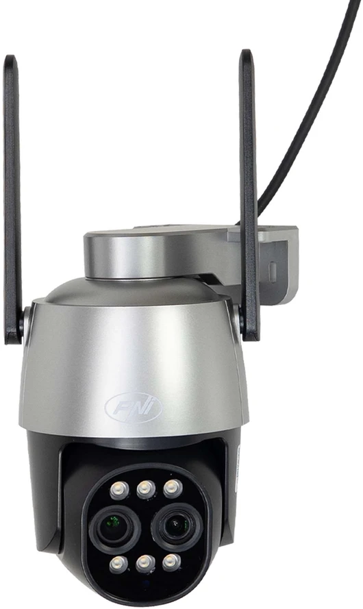 PNI House IP574 vaizdo stebėjimo kamera su „Wi-Fi“, PTZ, dvigubu objektyvu 4MP + 4MP, 10X optiniu priartinimu, IP65