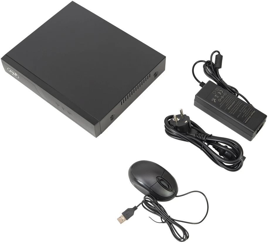 PNI House IP710J POE NVR vaizdo stebėjimo rinkinys, komplekte 2 PNI IP505J 5MP kameros ir 2 20 metrų UTP CAT6 kabeliai