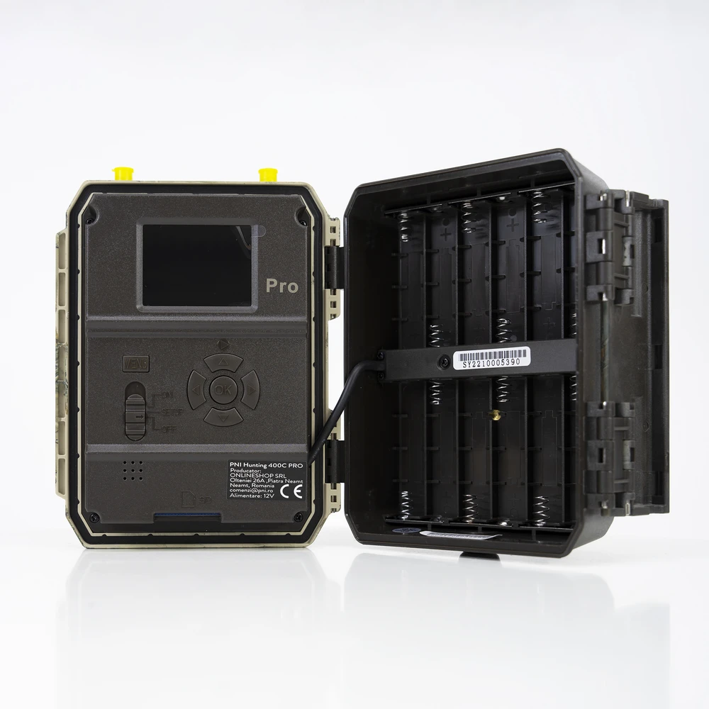 PNI Hunting 400C PRO 24MP medžioklės kamera su 4G LTE internetu, GPS, vienu metu perduoda vaizdo įrašus ir nuotraukas į telefoną, 4 el. pašto adresus, FTP, Full HD 1080P, naktinis matymas, 59 nematomi šviesos diodai gyvūnams