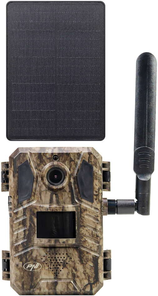 PNI Hunting 751 PRO kamufliažinė vaizdo stebėjimo kamera, 16MP, 4G LTE, GPS, naktinis matymas, nematomi šviesos diodai gyvūnams, IP66