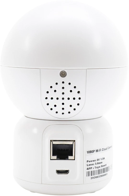 PNI IP390T 1080P vaizdo stebėjimo kamera su PTZ WiFi H264 +, palaiko 128GB Micro SD, naktinis matymas, Tuya programėlė, P2P, Android, iOS, skirta naudoti patalpose, sukiojasi paskui judesį, judesio aptikimo signalizacija