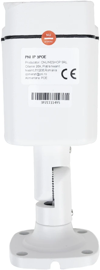 PNI IP3POE vaizdo stebėjimo kamera su IP, 3MP, lauko IP66, integruotas mikrofonas, suderinama su POE stebėjimo sistema PNI House IPMAX POE 3 ir PNI House IPMAX POE 3LR