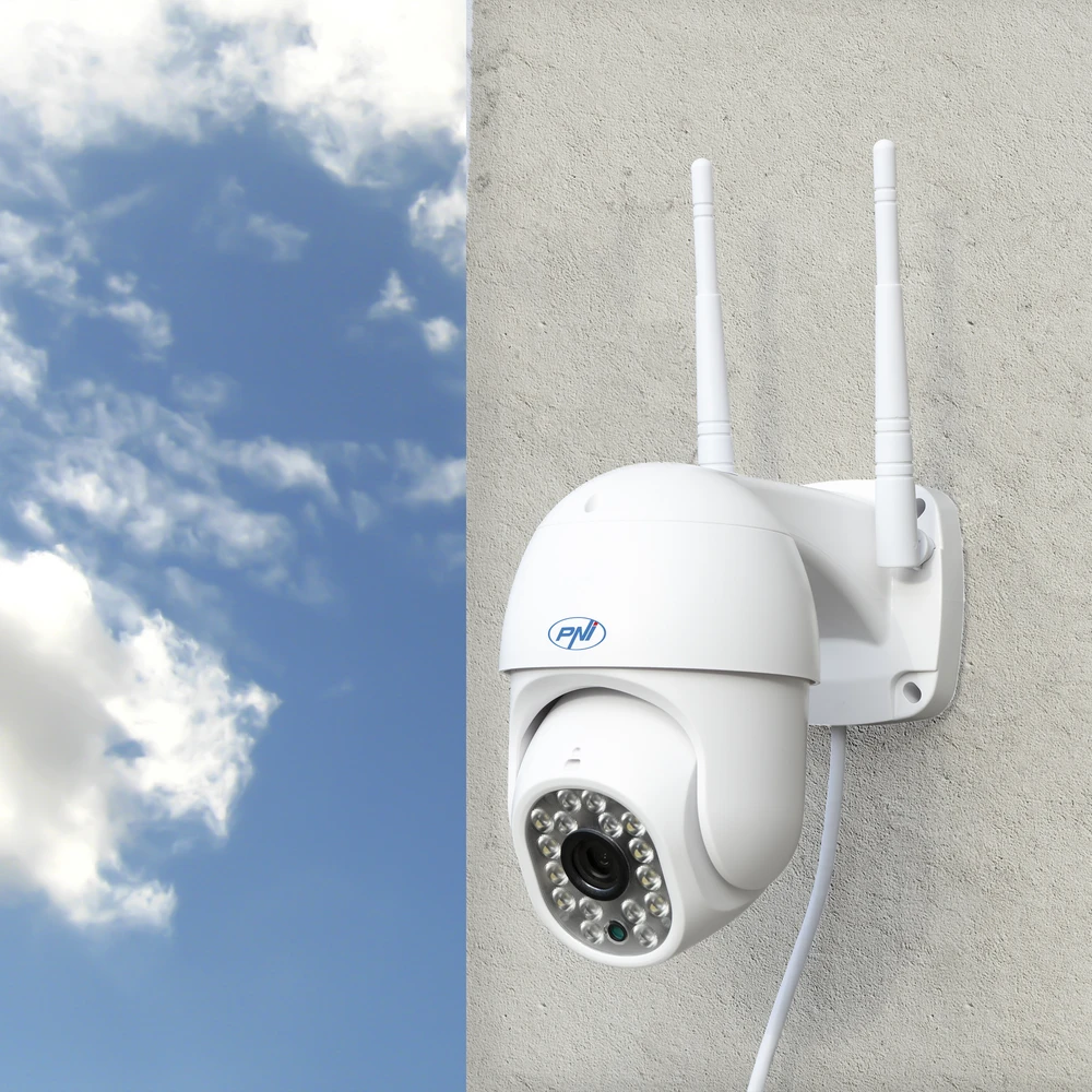 PNI IP440 WiFi PTZ belaidė vaizdo stebėjimo kamera, 4MP, skaitmeninis priartinimas, micro SD lizdas, autonominė, judesio aptikimo signalizacija, judesio sekimas
