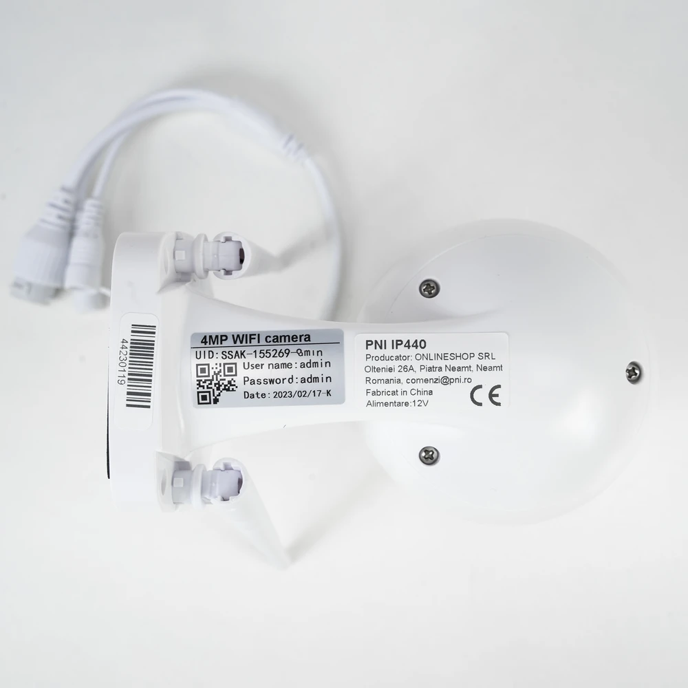 PNI IP440 WiFi PTZ belaidė vaizdo stebėjimo kamera, 4MP, skaitmeninis priartinimas, micro SD lizdas, autonominė, judesio aptikimo signalizacija, judesio sekimas