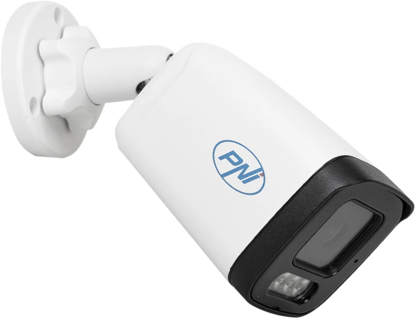 PNI IP515J POE vaizdo stebėjimo kamera, bullet 5MP, 2.8mm, skirta naudoti lauke, dvipusis garsas, balta