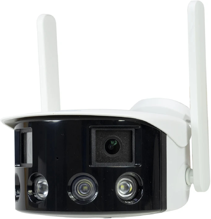 PNI IP590 belaidžio vaizdo stebėjimo kamerų rinkinys su dviem objektyvais, 2 x 2MP, 180 laipsnių kampu, su fotovoltine saulės baterija, 60W galia su 20A akumuliatoriumi, 12V išvestis