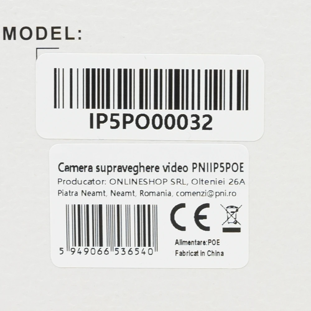 PNI IP5POE 5MP vaizdo stebėjimo kamera