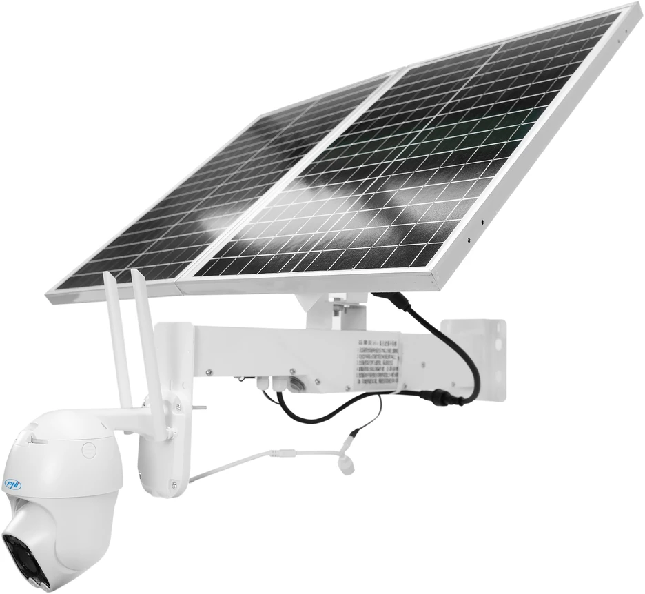 PNI IP60 tiesioginio vaizdo PTZ stebėjimo kamera su saulės baterija, 2MP, GSM 4G, SIM lizdas, skirta naudoti lauke ir viduje