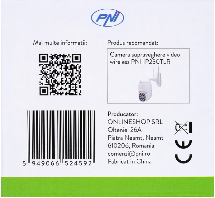 PNI IP720LR 1080P 2 MP vaizdo stebėjimo kamera su IP P2P PTZ belaidžiu ryšiu, Micro SD kortelės lizdu