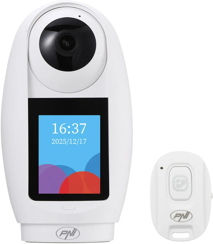 PNI IP733 3MP vaizdo stebėjimo kamera, dvipusis garso ir vaizdo ryšys, su Bluetooth SOS iškvietimo mygtuku, ekranu, kūdikio stebėjimo funkcija