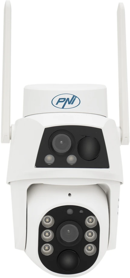PNI IP794 vaizdo stebėjimo kamera su „Wi-Fi“, PTZ, dvigubu objektyvu 2MP + 2MP, 5,5W saulės baterija, 8000mAh akumuliatoriumi
