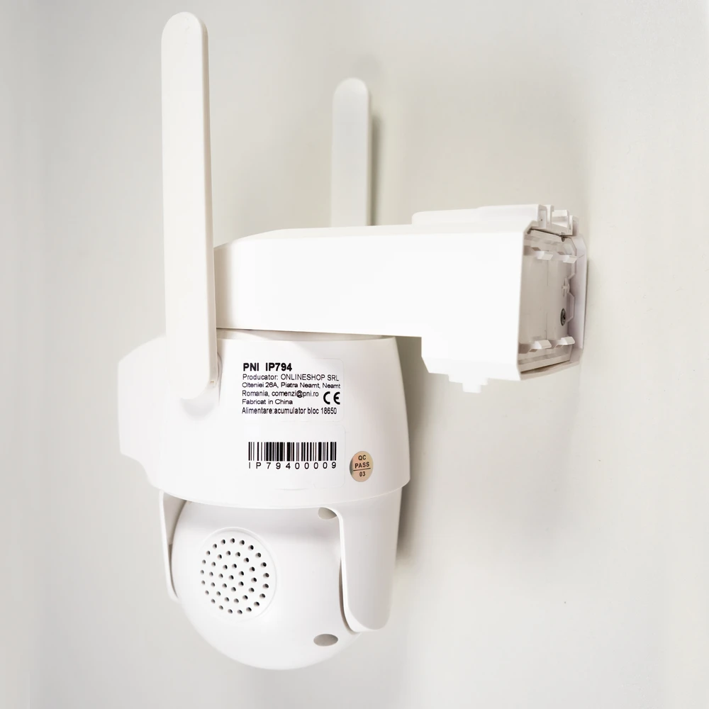 PNI IP794 vaizdo stebėjimo kamera su „Wi-Fi“, PTZ, dvigubu objektyvu 2MP + 2MP, 5,5W saulės baterija, 8000mAh akumuliatoriumi