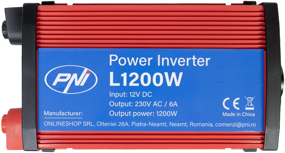 PNI įtampos keitiklis L1200W maitinimo šaltinis 12V 230V išvestis