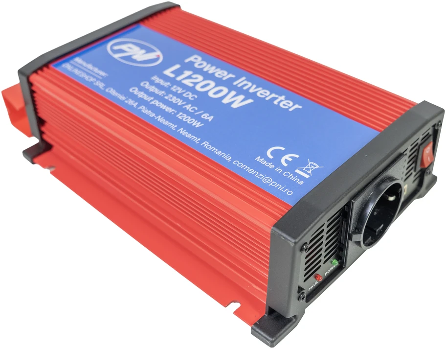 PNI įtampos keitiklis L1200W maitinimo šaltinis 12V 230V išvestis