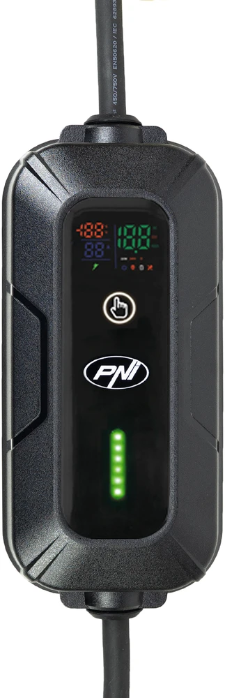 PNI KW3 16A 3.5KW nešiojamas įkroviklis elektromobiliams 230V, vienfazis, Type 2 jungtis, atsparus vandeniui