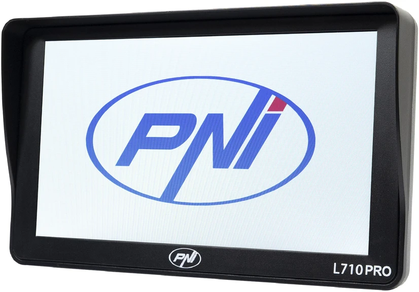 PNI L710 PRO GPS navigacijos sistema su skydeliu nuo saulės, 7 colių, 800 MHz, 256MB DDR, 16GB vidinė atmintis, FM siųstuvas, su dviem automobiliniais įkrovikliais komplekte