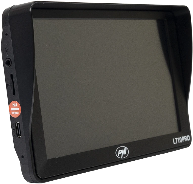 PNI L710 PRO GPS navigacijos sistema su skydeliu nuo saulės, 7 colių, 800 MHz, 256MB DDR, 16GB vidinė atmintis, FM siųstuvas, su dviem automobiliniais įkrovikliais komplekte