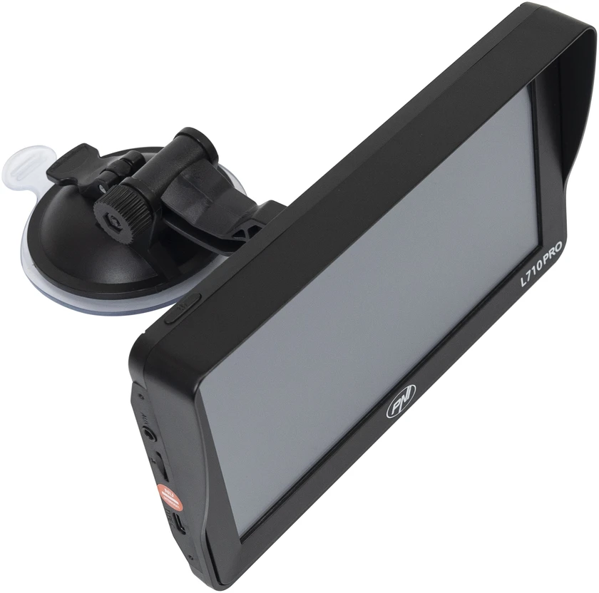 PNI L710 PRO GPS navigacijos sistema su skydeliu nuo saulės, 7 colių, 800 MHz, 256MB DDR, 16GB vidinė atmintis, FM siųstuvas, su dviem automobiliniais įkrovikliais komplekte