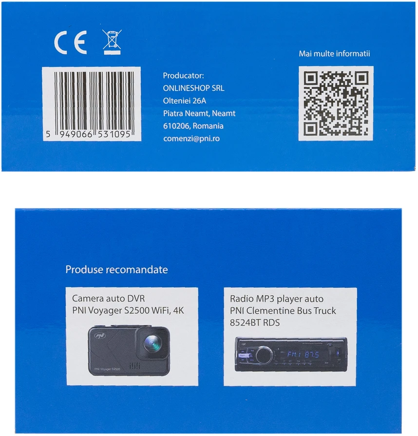 PNI L710 PRO GPS navigacijos sistema su skydeliu nuo saulės, 7 colių, 800 MHz, 256MB DDR, 16GB vidinė atmintis, FM siųstuvas, su dviem automobiliniais įkrovikliais komplekte