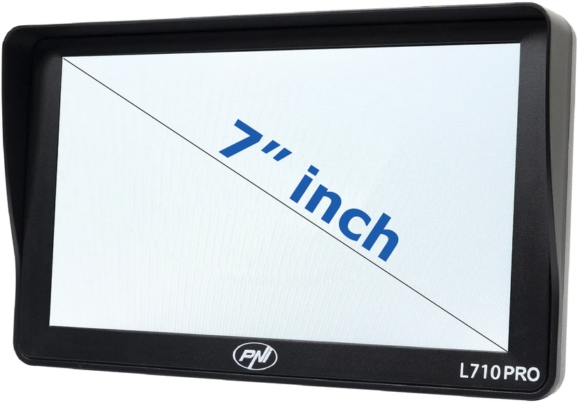 PNI L710 PRO GPS navigacijos sistema su skydeliu nuo saulės, 7 colių, 800 MHz, 256MB DDR, 16GB vidinė atmintis, FM siųstuvas, su dviem automobiliniais įkrovikliais komplekte