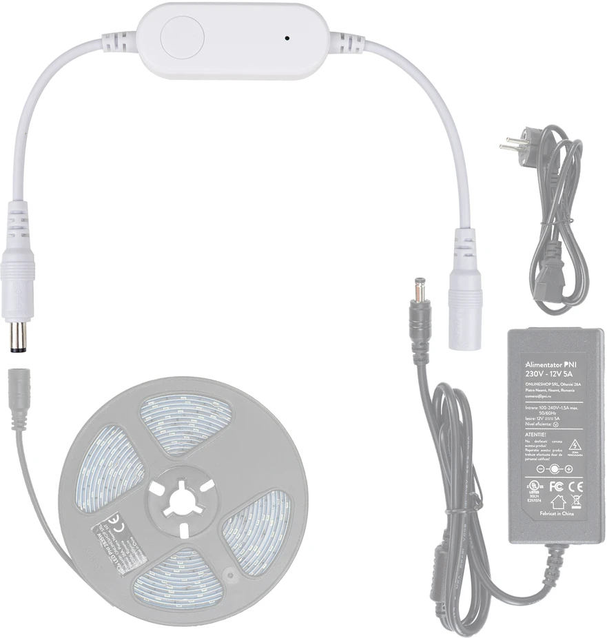 PNI LD120 išmanusis šviesos reguliatorius su WiFi, valdymas per „Tuya Smart“ programėlę, 5V/12V/24V DC maitinimo šaltinis, maksimali galia 72W