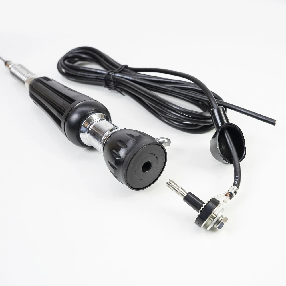 PNI LED 1000 CB sulankstoma antena, 100 cm ilgio, su kabeliu ir fiksuotu „drugelio“ tipo laikikliu, 26-30 MHz, 300 W, šviečia siuntimo metu