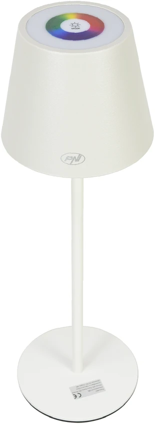 PNI LT05W RGB 3W stalinė lempa, su baterija, USB įkrovimas, balta spalva