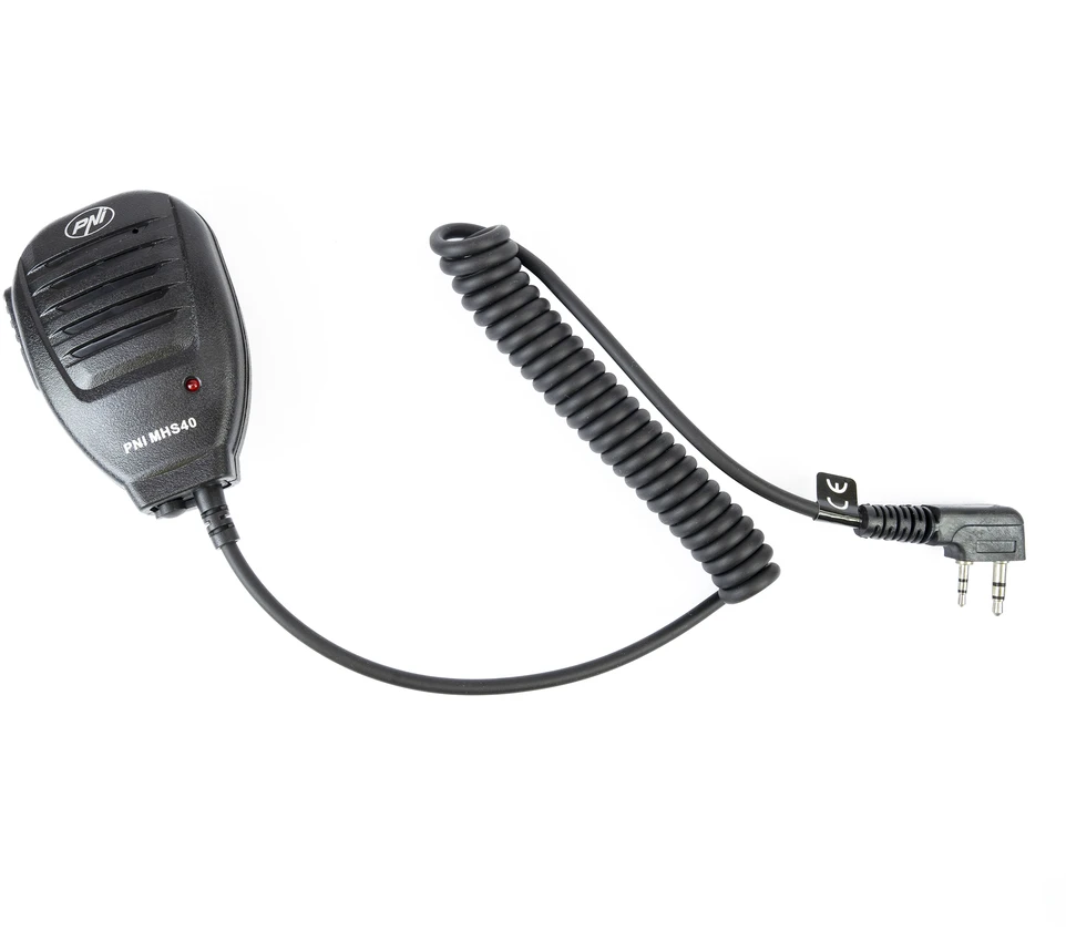 PNI MHS40 2 kontaktų PNI garsiakalbis-mikrofonas, suderinamas su PMR, VHF / UHF stotimis