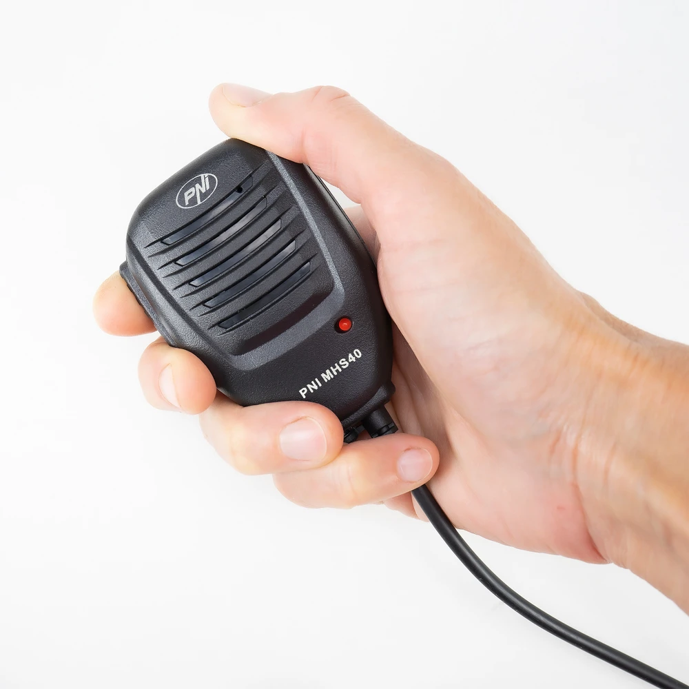 PNI MHS40 2 kontaktų PNI garsiakalbis-mikrofonas, suderinamas su PMR, VHF / UHF stotimis