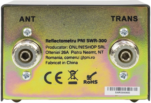 PNI ML100 CB antena, 100 cm, 125 mm magnetas ir PNI SWR-300 reflektometras SWR matavimui, juodas