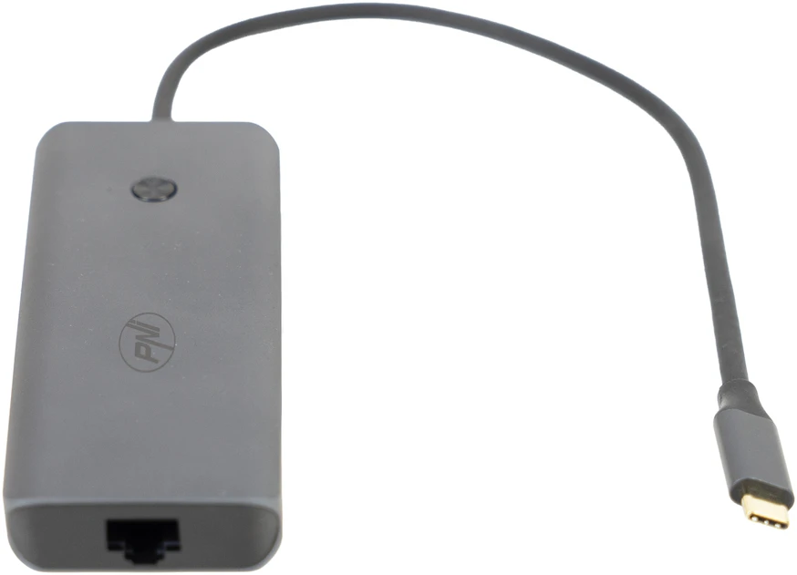 PNI MP15S USB-C į HDMI daugiafunkcis adapteris, 2 x USB 3.0, SD/TF, RJ45, USB-C PD