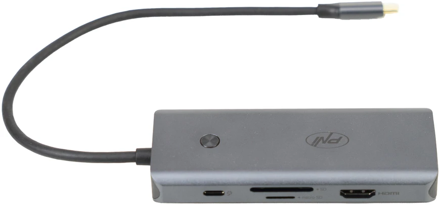 PNI MP15S USB-C į HDMI daugiafunkcis adapteris, 2 x USB 3.0, SD/TF, RJ45, USB-C PD